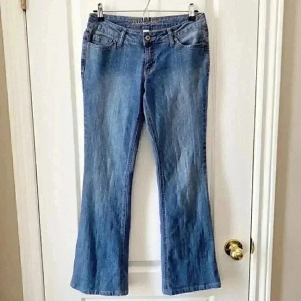 Vintage Bluenotes Low Rise Baby Bootcut Jeans Y2K Mid Blue Denim Size 26 - Picture 3 of 16